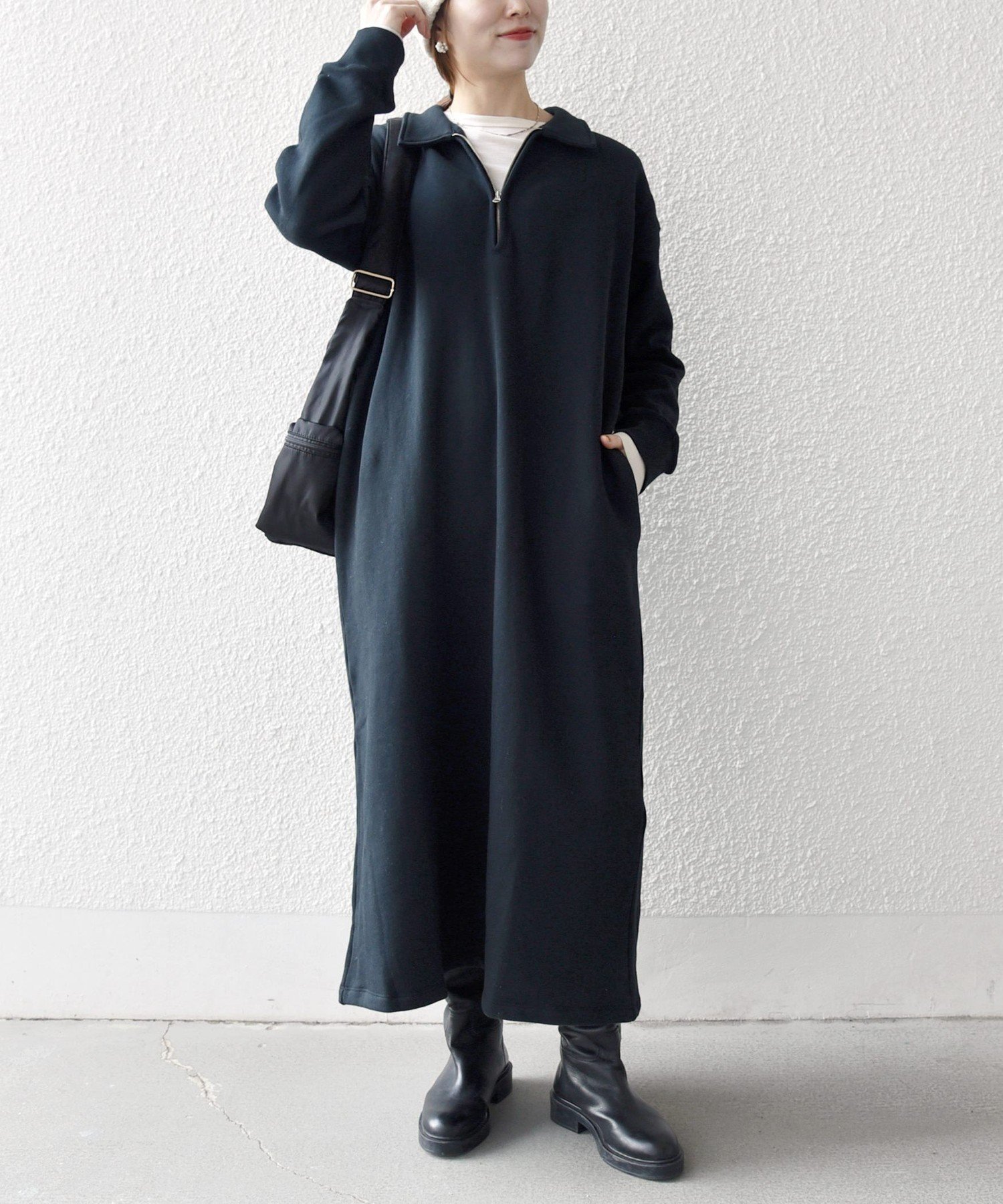 【シップス フォー ウィメン/SHIPS】のSHIPS any 洗濯機可能 USA コットン 裏起毛 ハーフジップ ワンピース 人気、トレンドファッション・服の通販 founy(ファニー) 　ファッション　Fashion　レディースファッション　Fashion for Women　ワンピース　Dresses　インナー　Innerwear　洗える　Machine Washable　ジップ　Zip, Zipper　スニーカー　Sneakers, Trainers　スリット　Slit, Slit Detail　タートルネック　Turtleneck, High Neck　トレンド　Trend, Trending Now　ポケット　Pocket, Pocket Detail　おすすめ　Recommended / Our Picks　2025年　2025　2025-2026秋冬・A/W　Autumn/Winter 2025–26 AW25–26　 other-1|ID: prp329100004666479 ipo3291000000036285225