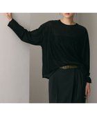 【ビューティ&ユース ユナイテッドアローズ/BEAUTY&YOUTH / UNITED ARROWS】のベロアストライプシアー ロングスリーブカットソー BLACK|ID: prp329100004666515 ipo3291000000033858776