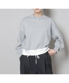 【ナノ ユニバース/nano universe】のブロード切替クルーネック裏毛トップス 人気、トレンドファッション・服の通販 founy(ファニー) ファッション Fashion レディースファッション Fashion for Women トップス・カットソー Cut & Sew Tops 切替 Switching, Contrast Panel ストライプ Stripe, Striped Pattern バランス Balance, Style Balance ブロード Broadcloth, Fine Cotton ベーシック Basic, Essential ミックス Mix, Mixed Style ループ Loop, Loop Knit ワイド Wide, Wide Fit おすすめ Recommended / Our Picks 2025年 2025 2025-2026秋冬・A/W Autumn/Winter 2025–26 AW25–26 thumbnail グレー|ID: prp329100004666653 ipo3291000000033751389