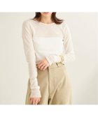 【プラージュ/Plage】の《追加》Mesh Sheer ロンT 4 人気、トレンドファッション・服の通販 founy(ファニー) ファッション Fashion レディースファッション Fashion for Women トップス・カットソー Cut & Sew Tops ロングTシャツ・Tシャツ Longline T-Shirts & Tees シアー Sheer, See-Through シンプル Simple, Minimal ジャケット Jacket, Outerwear トレンド Trend, Trending Now ブレスレット Bracelet, Wristband thumbnail ホワイト|ID: prp329100004666723 ipo3291000000033843639