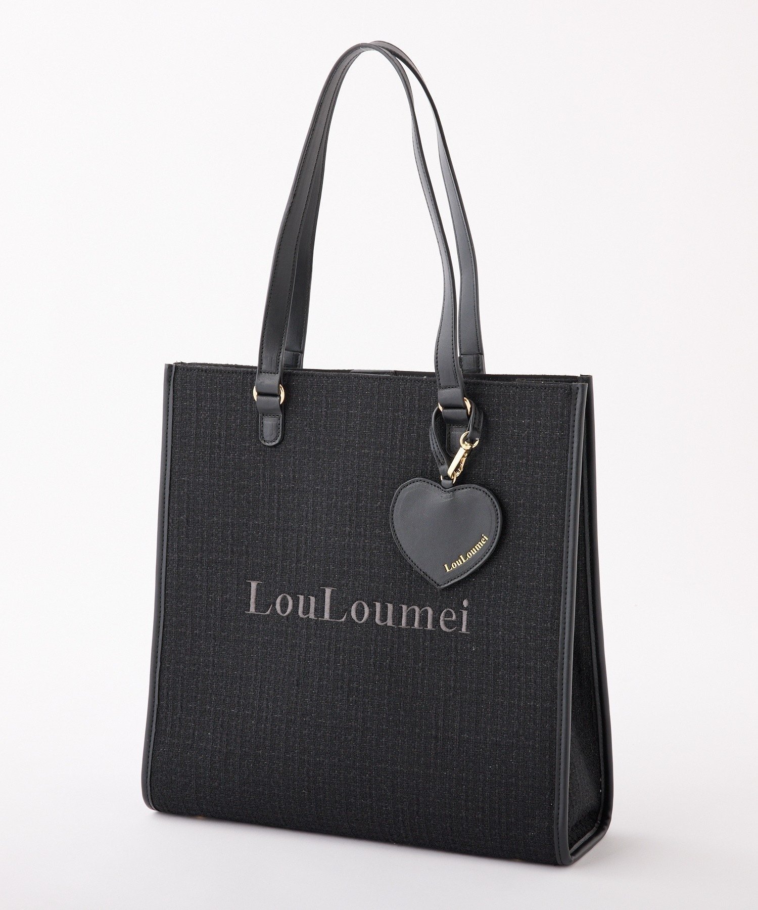 【ナイスクラップ/NICE CLAUP】の【LouLoumei】/ハートチャーム付きトートバッグ/自立可能 インテリア・キッズ・メンズ・レディースファッション・服の通販 founy(ファニー) 　ファッション　Fashion　レディースファッション　Fashion for Women　バッグ　Bags　スリット　Slit, Slit Detail　チャーム　Charm, Pendant　ポケット　Pocket, Pocket Detail　楽ちん　Easy Fit, Comfortable　旅行　Travel　スーツケース キャリーケース　Suitcase / Carry Case　ビジネス 仕事 通勤　Business / Work / Commuting　ブラック|ID: prp329100004666844 ipo3291000000033752187