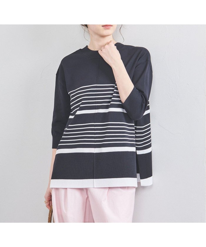 【ユナイテッドアローズ/UNITED ARROWS】のミニマル 2WAY 6SL ニット インテリア・キッズ・メンズ・レディースファッション・服の通販 founy(ファニー) https://founy.com/ ファッション Fashion レディースファッション Fashion for Women トップス・カットソー Cut & Sew Tops ニット Knit Tops & Sweaters カーディガン Cardigan, Knitwear ストレート Straight, Straight Cut スリット Slit, Slit Detail ボーダー Border, Stripe ラウンド Round, Round Neck 人気 Popular, Best Seller |ID: prp329100004666845 ipo3291000000033752181