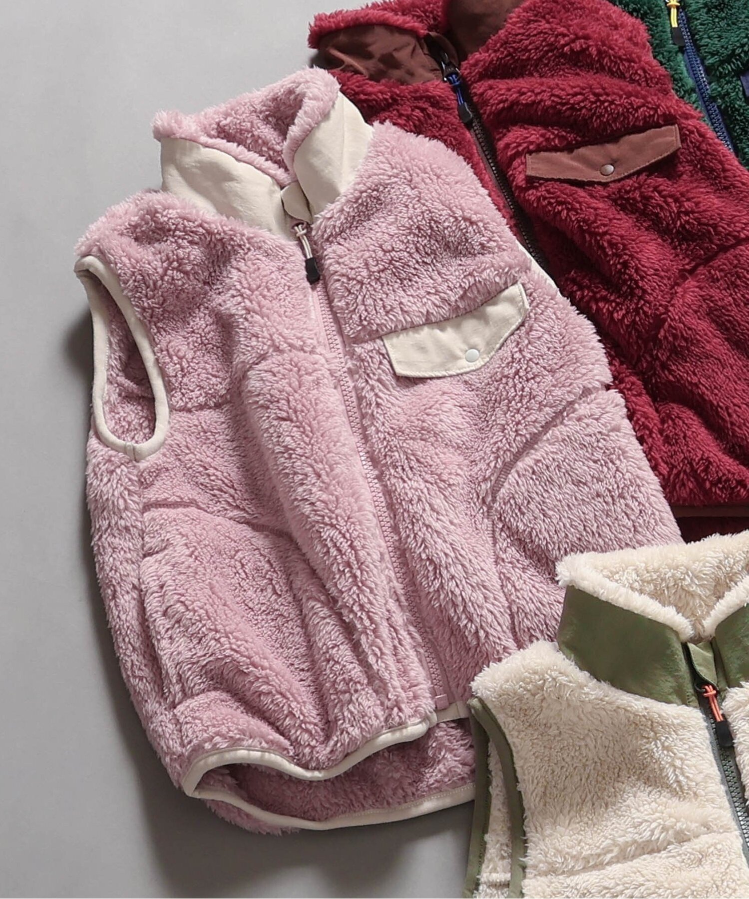 【エフオー オンラインストア/F.O.Online Store / KIDS】の【リンク】ファーフリースベスト インテリア・キッズ・メンズ・レディースファッション・服の通販 founy(ファニー) 　ファッション　Fashion　キッズファッション　Fashion for Kids　2025年　2025　2025-2026秋冬・A/W　Autumn/Winter 2025–26 AW25–26　スウェット / スエット　Sweatshirt, Sweatwear　ベスト　Vest, Waistcoat　ピンク|ID: prp329100004667050 ipo3291000000034720295