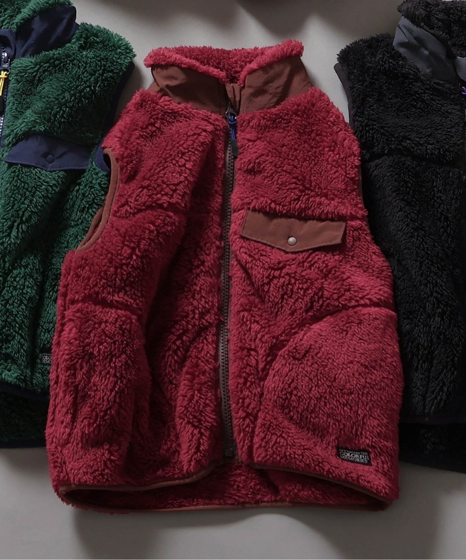 【エフオー オンラインストア/F.O.Online Store / KIDS】の【リンク】ファーフリースベスト インテリア・キッズ・メンズ・レディースファッション・服の通販 founy(ファニー) 　ファッション　Fashion　キッズファッション　Fashion for Kids　2025年　2025　2025-2026秋冬・A/W　Autumn/Winter 2025–26 AW25–26　スウェット / スエット　Sweatshirt, Sweatwear　ベスト　Vest, Waistcoat　レッド|ID: prp329100004667050 ipo3291000000034720296