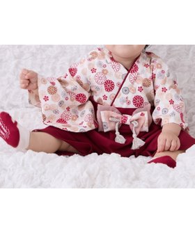 【ナルミヤ オンライン/NARUMIYA ONELINE / KIDS】のGIRLS袴カバーオール 人気、トレンドファッション・服の通販 founy(ファニー) ファッション Fashion キッズファッション Fashion for Kids フロント Front, Front Design ポケット Pocket, Pocket Detail リボン Ribbon, Bow |ID:prp329100004667075