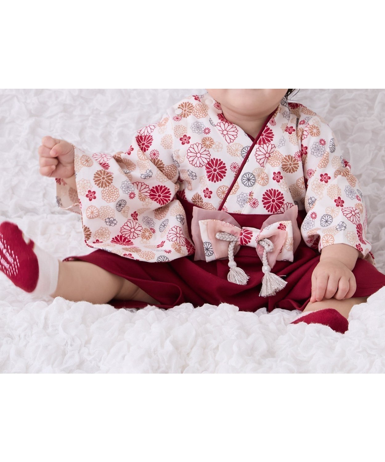 【ナルミヤ オンライン/NARUMIYA ONELINE / KIDS】のGIRLS袴カバーオール インテリア・キッズ・メンズ・レディースファッション・服の通販 founy(ファニー) 　ファッション　Fashion　キッズファッション　Fashion for Kids　フロント　Front, Front Design　ポケット　Pocket, Pocket Detail　リボン　Ribbon, Bow　赤|ID: prp329100004667075 ipo3291000000033794452