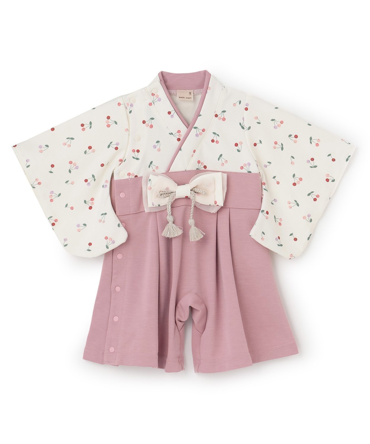 【ナルミヤ オンライン/NARUMIYA ONELINE / KIDS】のGIRLS袴カバーオール インテリア・キッズ・メンズ・レディースファッション・服の通販 founy(ファニー) 　ファッション　Fashion　キッズファッション　Fashion for Kids　フロント　Front, Front Design　ポケット　Pocket, Pocket Detail　リボン　Ribbon, Bow　ライト ピンク|ID: prp329100004667075 ipo3291000000033794453