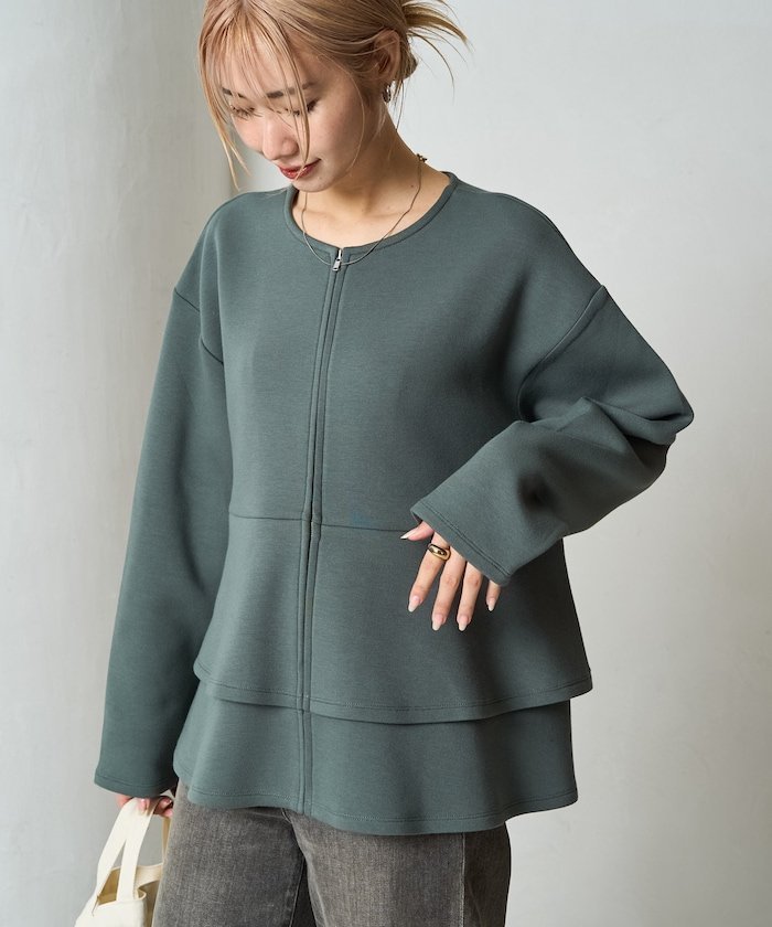 【フリークスストア/FREAK'S STORE】のダンボール フレア 切り替え ジップ カーディガン【限定展開】 25AW インテリア・キッズ・メンズ・レディースファッション・服の通販 founy(ファニー)  ファッション Fashion レディースファッション Fashion for Women トップス・カットソー Cut & Sew Tops カーディガン・羽織り Layered Style Cardigans 2025年 2025 2025-2026秋冬・A/W Autumn/Winter 2025–26 AW25–26 冬 Winter / This Winter カーディガン Cardigan, Knitwear ジップ Zip, Zipper ジップアップ Zip-Up, Full Zip バランス Balance, Style Balance フレア Flare, Flared ペプラム Peplum, Flared Hem 人気 Popular, Best Seller A/W・秋冬 Autumn/Winter グリーン|ID: prp329100004667174 ipo3291000000034386464