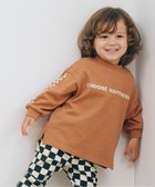 【エフオー オンラインストア/F.O.Online Store / KIDS】のイロチ買いしたいナンバリングとロゴの長袖Tシャツ ブラウン|ID: prp329100004667227 ipo3291000000034119923