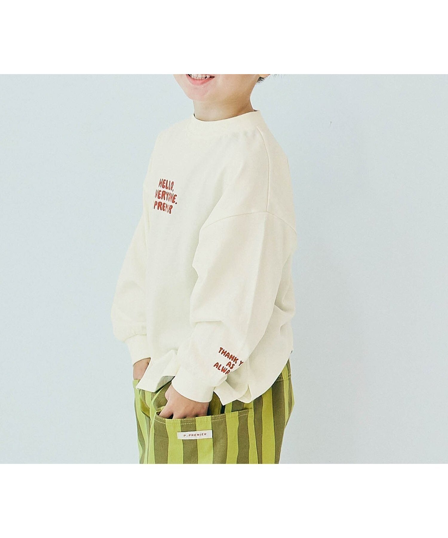 【エフオー オンラインストア/F.O.Online Store / KIDS】のイロチ買いしたいナンバリングとロゴの長袖Tシャツ インテリア・キッズ・メンズ・レディースファッション・服の通販 founy(ファニー) 　ファッション　Fashion　キッズファッション　Fashion for Kids　カーディガン　Cardigan, Knitwear　グラフィック　Graphic, Graphic Design　長袖　Long Sleeve, Full Sleeve　オフホワイト|ID: prp329100004667227 ipo3291000000034119930