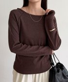 【フレディ&グロスター/FREDY&GLOSTER】のラメテレコボートネックプルオーバー 人気、トレンドファッション・服の通販 founy(ファニー) ファッション Fashion レディースファッション Fashion for Women トップス・カットソー Cut & Sew Tops カジュアルプルオーバー・ニットトップス Pullovers & Knit Tops / Casual Pullovers インナー Innerwear キャミワンピース Cami Dress, Slip Dress ストレート Straight, Straight Cut テレコ Ribbed, Rib Stitch フィット Fit, Slim Fit おすすめ Recommended / Our Picks エレガント 上品 Elegant 2025年 2025 2025-2026秋冬・A/W Autumn/Winter 2025–26 AW25–26 thumbnail ブラウン|ID: prp329100004667279 ipo3291000000033996962