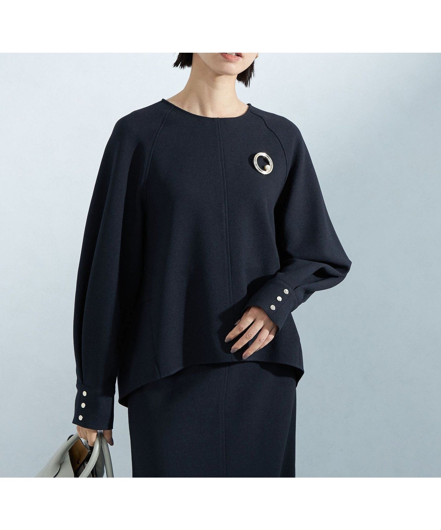 【ユナイテッドアローズ/UNITED ARROWS】のソフト ジョーゼット プルオーバー ブラウス -マシンウォッシャブル・ストレッチ・防シワ- インテリア・キッズ・メンズ・レディースファッション・服の通販 founy(ファニー) 　ファッション　Fashion　レディースファッション　Fashion for Women　トップス・カットソー　Cut & Sew Tops　シャツ・ブラウス・オフィスカジュアル　Elegant Blouses & Button-Ups　カジュアルプルオーバー・ニットトップス　Pullovers & Knit Tops / Casual Pullovers　インナー　Innerwear　オケージョン　Occasion Wear　ジャケット　Jacket, Outerwear　ジョーゼット　Georgette, Semi-Sheer Fabric　ストレッチ　Stretch, Stretchy Fabric　デニム　Denim, Jeans Material　フェミニン　Feminine, Girly　フォーマル　Formal, Dressy　ラウンド　Round, Round Neck　レース　Lace, Lace Fabric　アウトレット　Outlet / Clearance　おすすめ　Recommended / Our Picks　エレガント 上品　Elegant　セレモニー　Ceremony　入学式　Entrance Ceremony　卒業式　Graduation Ceremony　ビジネス 仕事 通勤　Business / Work / Commuting　NAVY|ID: prp329100004667288 ipo3291000000034024478