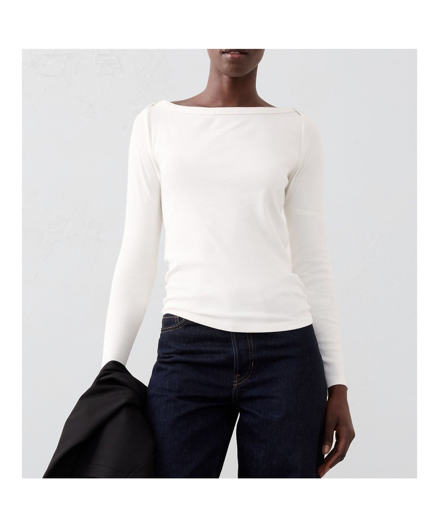 【バナナリパブリック ファクトリーストア/BANANA REPUBLIC FACTORY STORE】のBANANA REPUBLIC FACTORY STORE リブ ボートネック トップ インテリア・キッズ・メンズ・レディースファッション・服の通販 founy(ファニー) 　ファッション　Fashion　レディースファッション　Fashion for Women　ベーシック　Basic, Essential　SNOW_DAY|ID: prp329100004667356 ipo3291000000033754288