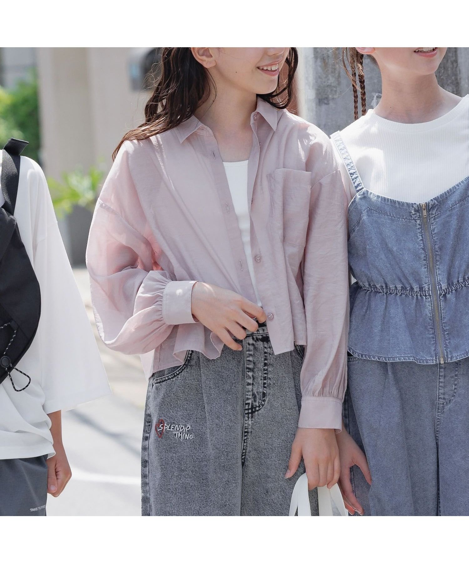【グローバルワーク/GLOBAL WORK / KIDS】のイージーDRYシアーシャツ長袖/キッズ/576644 インテリア・キッズ・メンズ・レディースファッション・服の通販 founy(ファニー) 　ファッション　Fashion　キッズファッション　Fashion for Kids　インナー　Innerwear　ガーリー　Girly, Feminine Style　キャミソール　Camisole, Spaghetti Strap Top　クロップド　Cropped, Short Length　シンプル　Simple, Minimal　タンク　Tank Top, Sleeveless Top　ボトム　Bottoms, Lower Wear　ロング　Long, Long-Length　半袖　Short Sleeve, Half Sleeve　夏　Summer　秋　Autumn　長袖　Long Sleeve, Full Sleeve　くすみピンク21|ID: prp329100004667374 ipo3291000000033902477