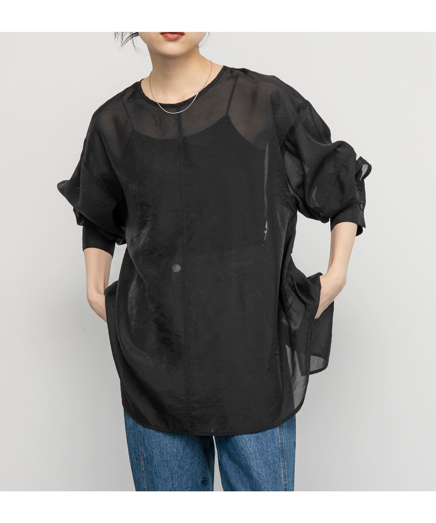 【ケービーエフ/KBF / URBAN RESEARCH】のバックデザインシアーブラウス インテリア・キッズ・メンズ・レディースファッション・服の通販 founy(ファニー) 　ファッション　Fashion　レディースファッション　Fashion for Women　トップス・カットソー　Cut & Sew Tops　シャツ・ブラウス・オフィスカジュアル　Elegant Blouses & Button-Ups　バッグ　Bags　2025年　2025　2025-2026秋冬・A/W　Autumn/Winter 2025–26 AW25–26　冬　Winter / This Winter　おすすめ　Recommended / Our Picks　シンプル　Simple, Minimal　夏　Summer　A/W・秋冬　Autumn/Winter　BLACK|ID: prp329100004667607 ipo3291000000033800071