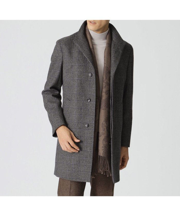 【ポール スチュアート/Paul Stuart / MEN】の【Nikkei magazine掲載】カシミヤ混スタンドカラーコート インテリア・キッズ・メンズ・レディースファッション・服の通販 founy(ファニー) https://founy.com/ ファッション Fashion メンズファッション Fashion for Men ウォーム Warm Fabric コンパクト Compact, Small Size スタンド Stand Collar, Upright Stand スマート Smart, Elegant 雑誌 Magazine, Fashion Magazine 定番 Standard, Basic Item パターン Pattern, Design Print ワーク Workwear, Utility Style A/W・秋冬 Autumn/Winter 2024年 2024 2024-2025秋冬・A/W Autumn/Winter 2024–25 AW24–25 |ID: prp329100004667616 ipo3291000000033851670