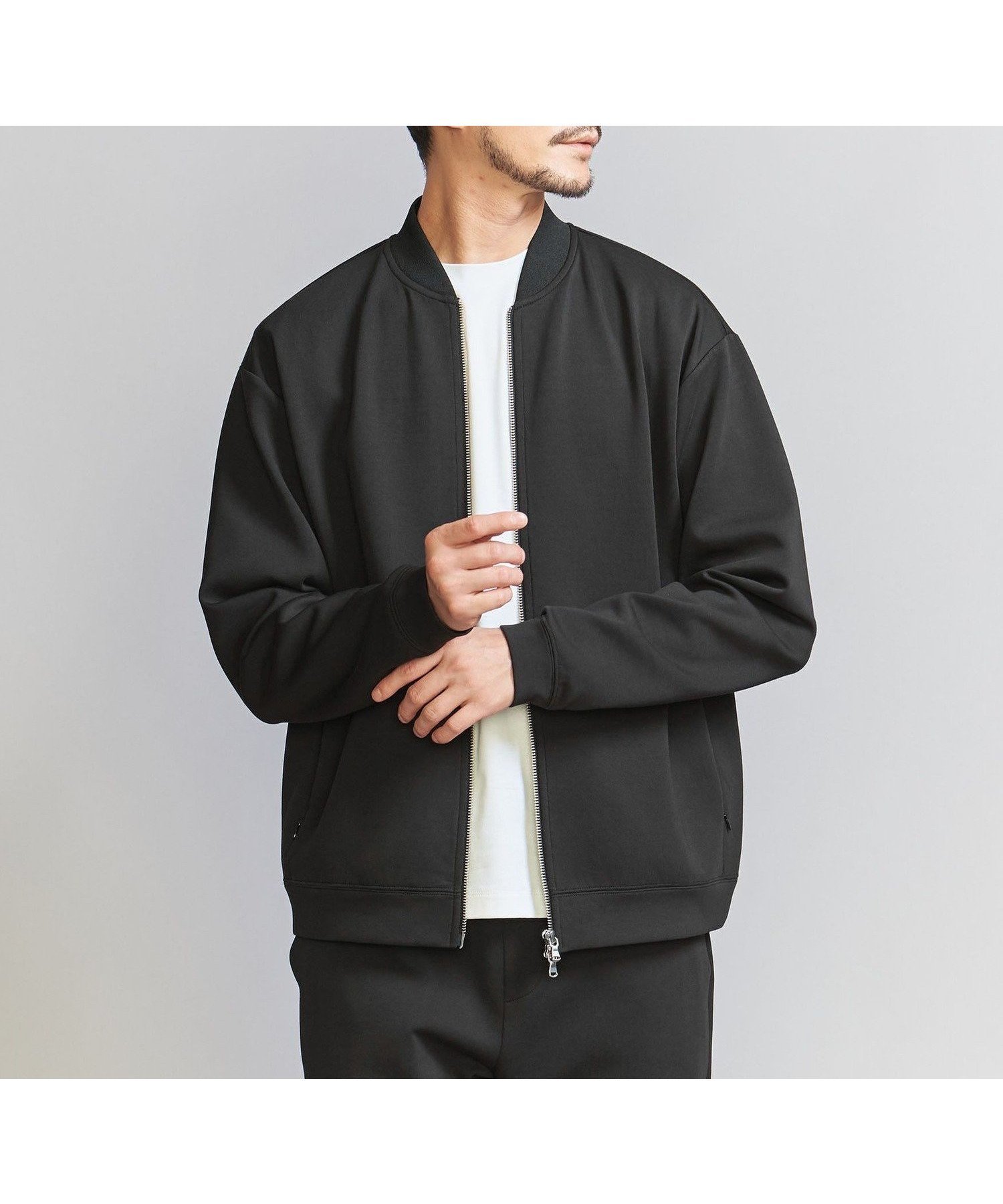 【ビューティ&ユース ユナイテッドアローズ/BEAUTY&YOUTH / UNITED ARROWS / MEN】の【WEB限定 WARDROBE SMART】ダブルニット ジップブルゾン/セットアップ対応 人気、トレンドファッション・服の通販 founy(ファニー) 　ファッション　Fashion　メンズファッション　Fashion for Men　セットアップ　Matching Sets　春　Spring　カーディガン　Cardigan, Knitwear　スウェット / スエット　Sweatshirt, Sweatwear　スマート　Smart, Elegant　スラックス　Slacks, Dress Pants　セットアップ　Set-Up, Coordinated Outfit　ダブル　Double, Double-Breasted　トレーナー　Sweatshirt, Trainer　パーカー　Hoodie, Parka　ファブリック　Fabric, Textile　フィット　Fit, Slim Fit　フラット　Flat, Flat Shoes　ブルゾン　Blouson, Bomber Jacket　ポケット　Pocket, Pocket Detail　リラックス　Relax, Relaxed Fit　A/W・秋冬　Autumn/Winter　エレガント 上品　Elegant　 other-1|ID: prp329100004667677 ipo3291000000033755474