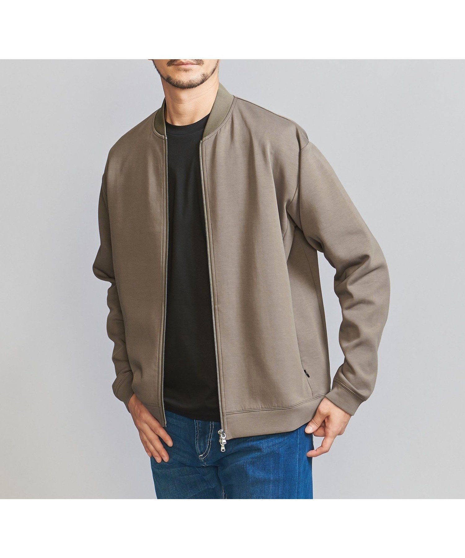 【ビューティ&ユース ユナイテッドアローズ/BEAUTY&YOUTH / UNITED ARROWS / MEN】の【WEB限定 WARDROBE SMART】ダブルニット ジップブルゾン/セットアップ対応 インテリア・キッズ・メンズ・レディースファッション・服の通販 founy(ファニー) 　ファッション　Fashion　メンズファッション　Fashion for Men　セットアップ　Matching Sets　春　Spring　カーディガン　Cardigan, Knitwear　スウェット / スエット　Sweatshirt, Sweatwear　スマート　Smart, Elegant　スラックス　Slacks, Dress Pants　セットアップ　Set-Up, Coordinated Outfit　ダブル　Double, Double-Breasted　トレーナー　Sweatshirt, Trainer　パーカー　Hoodie, Parka　ファブリック　Fabric, Textile　フィット　Fit, Slim Fit　フラット　Flat, Flat Shoes　ブルゾン　Blouson, Bomber Jacket　ポケット　Pocket, Pocket Detail　リラックス　Relax, Relaxed Fit　A/W・秋冬　Autumn/Winter　エレガント 上品　Elegant　OLIVE|ID: prp329100004667677 ipo3291000000033755477