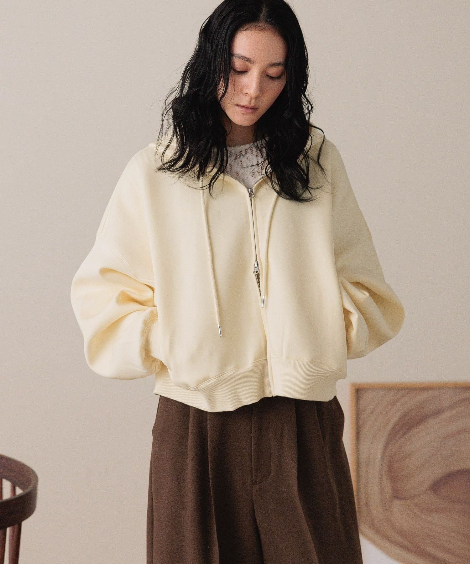 【ローリーズファーム/LOWRYS FARM】のZIPショートフーディ インテリア・キッズ・メンズ・レディースファッション・服の通販 founy(ファニー) 　ファッション　Fashion　レディースファッション　Fashion for Women　ショート　Short, Short Length　トレンド　Trend, Trending Now　バランス　Balance, Style Balance　パーカー　Hoodie, Parka　イエロー62|ID: prp329100004667760 ipo3291000000034362316