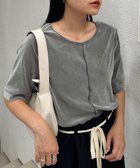 【チャオパニックティピー/CIAOPANIC TYPY】のシアーフロッキービンテージ加工半袖トップス グレー|ID: prp329100004667816 ipo3291000000033756022