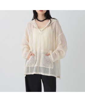【レプシィム ローリーズファーム/LEPSIM LOWRYS FARM】のメッシュフーディープルオーバー 人気、トレンドファッション・服の通販 founy(ファニー) ファッション Fashion レディースファッション Fashion for Women トップス・カットソー Cut & Sew Tops カジュアルプルオーバー・ニットトップス Pullovers & Knit Tops / Casual Pullovers おすすめ Recommended / Our Picks インナー Innerwear キャミソール Camisole, Spaghetti Strap Top タンク Tank Top, Sleeveless Top フロント Front, Front Design プリント Print, Printed Pattern ポケット Pocket, Pocket Detail メッシュ Mesh, Net Fabric ロング Long, Long-Length 秋 Autumn |ID:prp329100004667821