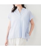 【アンタイトル/UNTITLED】の【洗える/スキッパー】フレンチスリーブシアーブラウス 人気、トレンドファッション・服の通販 founy(ファニー) ファッション Fashion レディースファッション Fashion for Women トップス・カットソー Cut & Sew Tops シャツ・ブラウス・オフィスカジュアル Elegant Blouses & Button-Ups スキッパー Skipper, Open Collar スリーブ Sleeve, Long Sleeve / Short Sleeve タンブラー Tumbler, Travel Mug デコルテ Décolleté, Neckline フレンチ French, French Style ワイド Wide, Wide Fit 洗える Machine Washable thumbnail サックスブルー|ID: prp329100004667833 ipo3291000000033756080
