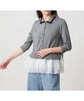 【ユナイテッドアローズ/UNITED ARROWS】のレディー ポロコンビ ニット ウォッシャブル 人気、トレンドファッション・服の通販 founy(ファニー) ファッション Fashion レディースファッション Fashion for Women トップス・カットソー Cut & Sew Tops ニット Knit Tops & Sweaters ウォッシャブル Machine Washable かぎ針 Crochet コンビ Combo, Combination Style デニム Denim, Jeans Material フリル Frill, Ruffle |ID:prp329100004667858