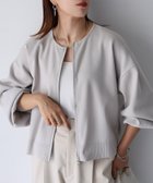 【リベリー/Riberry】の【セットアップ可】スポンディッシュダブルジップカーデ グレイッシュベージュ|ID: prp329100004667951 ipo3291000000034043032