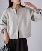 【リベリー/Riberry】の【セットアップ可】スポンディッシュダブルジップカーデ グレイッシュベージュ|ID: prp329100004667951 ipo3291000000034285781