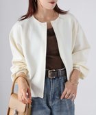 【リベリー/Riberry】の【セットアップ可】スポンディッシュダブルジップカーデ オフホワイト|ID: prp329100004667951 ipo3291000000034655974