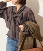 【ジャーナルスタンダード レサージュ/journal standard L'essage】のシアーボウタイブラウス 人気、トレンドファッション・服の通販 founy(ファニー) ファッション Fashion レディースファッション Fashion for Women トップス・カットソー Cut & Sew Tops シャツ・ブラウス・オフィスカジュアル Elegant Blouses & Button-Ups 2025年 2025 2025-2026秋冬・A/W Autumn/Winter 2025–26 AW25–26 インナー Innerwear ジャケット Jacket, Outerwear thumbnail ブラウン|ID: prp329100004668002 ipo3291000000033756661