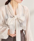 【ジャーナルスタンダード レサージュ/journal standard L'essage】のシアーボウタイブラウス 人気、トレンドファッション・服の通販 founy(ファニー) ファッション Fashion レディースファッション Fashion for Women トップス・カットソー Cut & Sew Tops シャツ・ブラウス・オフィスカジュアル Elegant Blouses & Button-Ups 2025年 2025 2025-2026秋冬・A/W Autumn/Winter 2025–26 AW25–26 インナー Innerwear ジャケット Jacket, Outerwear thumbnail ナチュラル|ID: prp329100004668002 ipo3291000000033756663