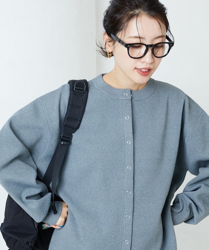 【フリークスストア/FREAK'S STORE】のスナップ ボタン ニット カーディガン【限定展開】 25AW インテリア・キッズ・メンズ・レディースファッション・服の通販 founy(ファニー) 　ファッション　Fashion　レディースファッション　Fashion for Women　トップス・カットソー　Cut & Sew Tops　ニット　Knit Tops & Sweaters　カーディガン・羽織り　Layered Style Cardigans　インナー　Innerwear　カーディガン　Cardigan, Knitwear　シューズ　Shoes, Footwear　スラックス　Slacks, Dress Pants　デニム　Denim, Jeans Material　定番　Standard, Basic Item　人気　Popular, Best Seller　バレエ　Ballet, Ballet Style　フロント　Front, Front Design　ベーシック　Basic, Essential　リラックス　Relax, Relaxed Fit　A/W・秋冬　Autumn/Winter　冬　Winter / This Winter　おすすめ　Recommended / Our Picks　お家時間・ステイホーム　Stay Home / At Home　2025年　2025　2025-2026秋冬・A/W　Autumn/Winter 2025–26 AW25–26　グレー|ID: prp329100004668049 ipo3291000000035328649