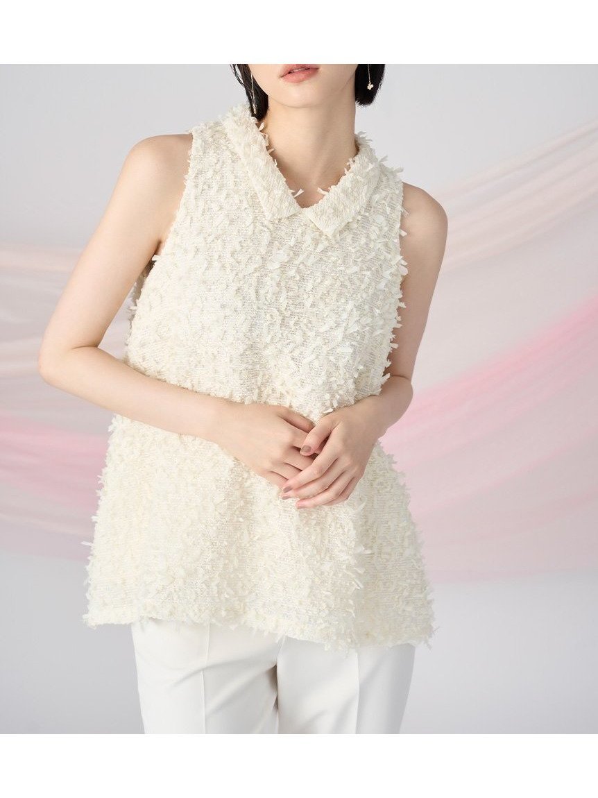 【セルフォード/CELFORD】のツイードライクAラインブラウス インテリア・キッズ・メンズ・レディースファッション・服の通販 founy(ファニー) 　ファッション　Fashion　レディースファッション　Fashion for Women　トップス・カットソー　Cut & Sew Tops　シャツ・ブラウス・オフィスカジュアル　Elegant Blouses & Button-Ups　コンパクト　Compact, Small Size　スマート　Smart, Elegant　ツイード　Twill, Twill Weave　フレア　Flare, Flared　リボン　Ribbon, Bow　エレガント 上品　Elegant　秋　Autumn　IVR[003]|ID: prp329100004668177 ipo3291000000034055948