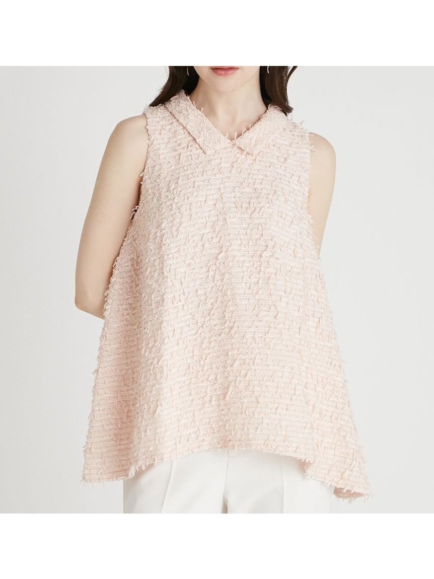 【セルフォード/CELFORD】のツイードライクAラインブラウス インテリア・キッズ・メンズ・レディースファッション・服の通販 founy(ファニー) 　ファッション　Fashion　レディースファッション　Fashion for Women　トップス・カットソー　Cut & Sew Tops　シャツ・ブラウス・オフィスカジュアル　Elegant Blouses & Button-Ups　コンパクト　Compact, Small Size　スマート　Smart, Elegant　ツイード　Twill, Twill Weave　フレア　Flare, Flared　リボン　Ribbon, Bow　エレガント 上品　Elegant　秋　Autumn　PNK[066]|ID: prp329100004668177 ipo3291000000034055949