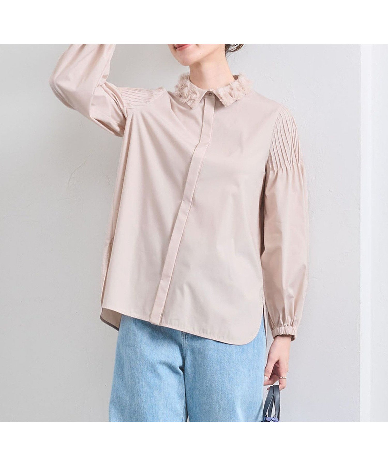【ユナイテッドアローズ/UNITED ARROWS】のチュールカラー 2WAY ブラウス インテリア・キッズ・メンズ・レディースファッション・服の通販 founy(ファニー) 　ファッション　Fashion　レディースファッション　Fashion for Women　トップス・カットソー　Cut & Sew Tops　シャツ・ブラウス・オフィスカジュアル　Elegant Blouses & Button-Ups　アクセサリー　Fashion Accessories　インナー　Innerwear　コンシャス　Conscious, Bodycon　ジャケット　Jacket, Outerwear　ベスト　Vest, Waistcoat　リボン　Ribbon, Bow　アウトレット　Outlet / Clearance　おすすめ　Recommended / Our Picks　LT.PINK|ID: prp329100004668190 ipo3291000000034082218