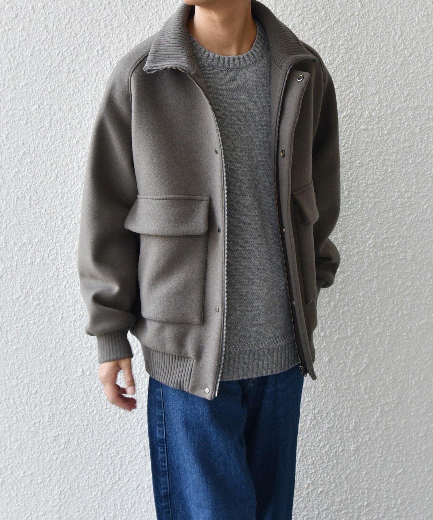 【シップス/SHIPS / MEN】のSHIPS any PURE WOOL MELTON ダービー ブルゾン インテリア・キッズ・メンズ・レディースファッション・服の通販 founy(ファニー) 　ファッション　Fashion　メンズファッション　Fashion for Men　クラシック　Classic, Timeless Style　ショート　Short, Short Length　スタンド　Stand Collar, Upright Stand　トレンド　Trend, Trending Now　バランス　Balance, Style Balance　ブルゾン　Blouson, Bomber Jacket　メルトン　Melton, Heavy Wool　メンズ　Men's, Menswear　ワイド　Wide, Wide Fit　グレー|ID: prp329100004668197 ipo3291000000034107422