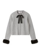【ファーファー/FURFUR】の【限定カラー】リボン付き袖口ファーカーディガン 人気、トレンドファッション・服の通販 founy(ファニー) ファッション Fashion レディースファッション Fashion for Women トップス・カットソー Cut & Sew Tops カーディガン・羽織り Layered Style Cardigans カーディガン Cardigan, Knitwear リボン Ribbon, Bow thumbnail GRY[006]|ID: prp329100004668337 ipo3291000000033757894