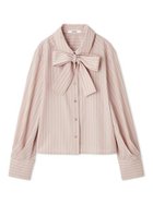 【スナイデル/SNIDEL】のボウタイシャツ 人気、トレンドファッション・服の通販 founy(ファニー) ファッション Fashion レディースファッション Fashion for Women トップス・カットソー Cut & Sew Tops シャツ・ブラウス・オフィスカジュアル Elegant Blouses & Button-Ups インディゴ Indigo Denim ウェーブ Wavy Pattern コンパクト Compact, Small Size シンプル Simple, Minimal ストライプ Stripe, Striped Pattern ストレート Straight, Straight Cut デニム Denim, Jeans Material 無地 Plain, Solid Color おすすめ Recommended / Our Picks thumbnail PNK[066]|ID: prp329100004668349 ipo3291000000033757937
