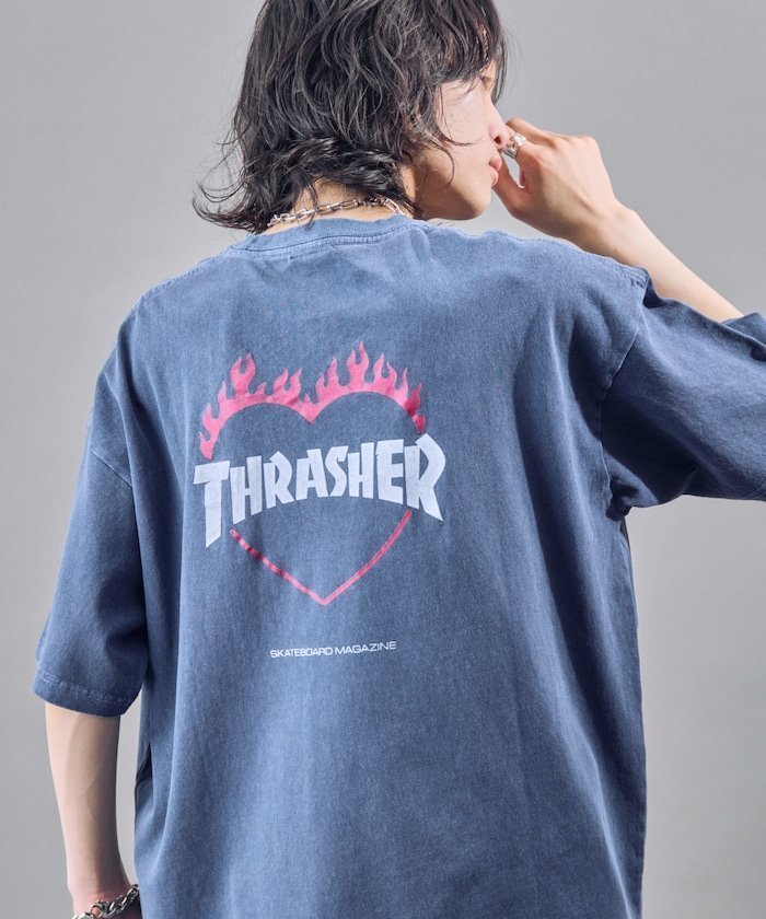 【フリークスストア/FREAK'S STORE】のバックロゴフレイムハート TEE/スラッシャー/バックプリント/ユニセックス【限定展開】 25SS インテリア・キッズ・メンズ・レディースファッション・服の通販 founy(ファニー) 　ファッション　Fashion　レディースファッション　Fashion for Women　バッグ　Bags　2025年　2025　2025春夏・S/S　Spring/Summer 2025 SS25　おすすめ　Recommended / Our Picks　グラフィック　Graphic, Graphic Design　トレンド　Trend, Trending Now　プリント　Print, Printed Pattern　ベーシック　Basic, Essential　ルーズ　Loose, Oversized　夏　Summer　S/S・春夏　SS, Spring/Summer, Warm Season　ネイビー|ID: prp329100004668376 ipo3291000000034000443
