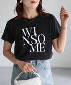 【リベリー/Riberry】のWINSOMEプリントレタリングTシャツ/綿100% ブラック|ID: prp329100004668407 ipo3291000000033835303