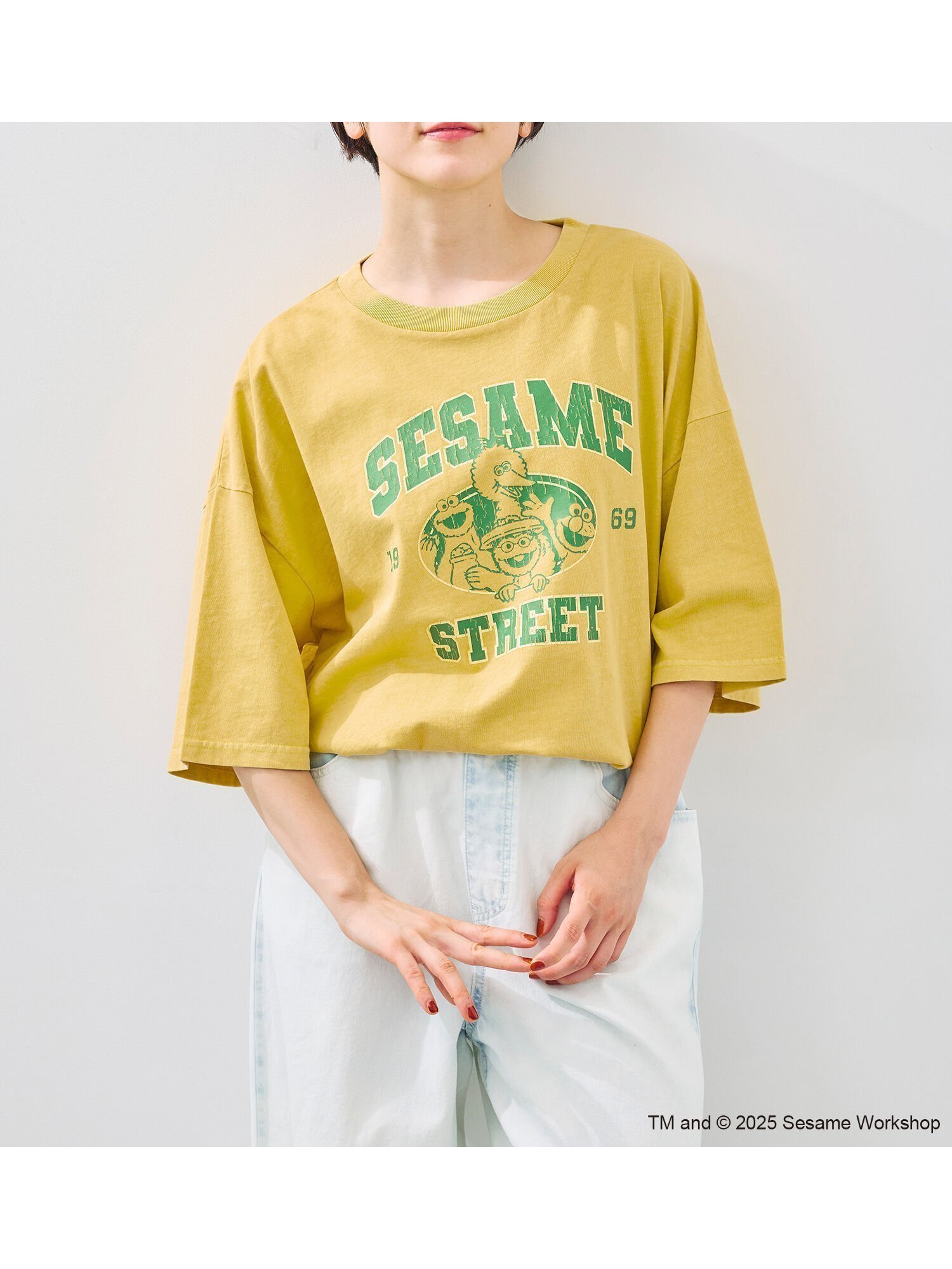 【サマンサモスモス/Samansa Mos2】の【SESAME STREET meets SM2】プリントアソートTシャツ インテリア・キッズ・メンズ・レディースファッション・服の通販 founy(ファニー) 　ファッション　Fashion　レディースファッション　Fashion for Women　トップス・カットソー　Cut & Sew Tops　シャツ・ブラウス・オフィスカジュアル　Elegant Blouses & Button-Ups　ロングTシャツ・Tシャツ　Longline T-Shirts & Tees　イエロー|ID: prp329100004671826 ipo3291000000033771568