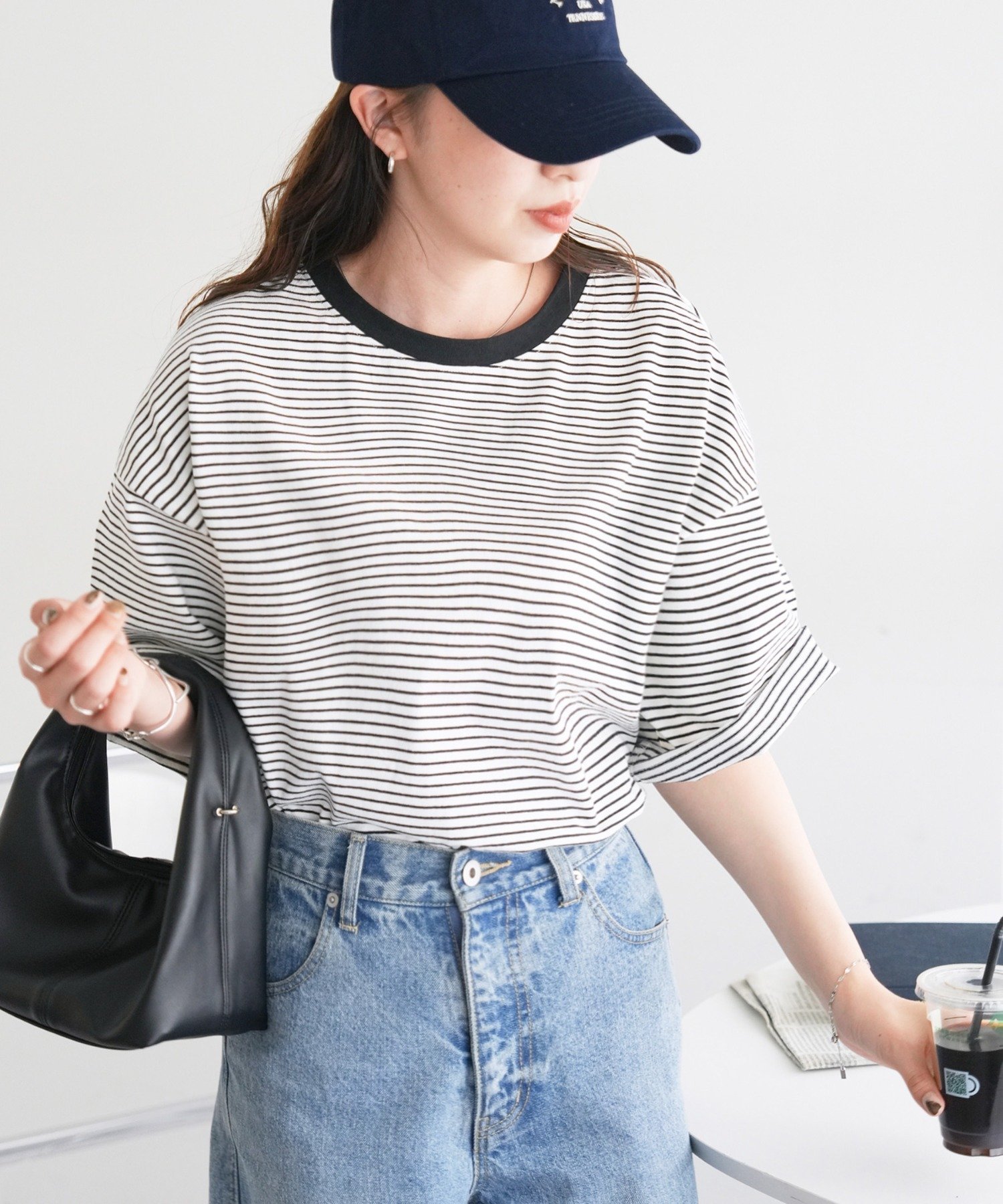 【ディスコート/Discoat】の【WEB限定】ボーダービッグ半袖Tシャツ 人気、トレンドファッション・服の通販 founy(ファニー) 　ファッション　Fashion　レディースファッション　Fashion for Women　トップス・カットソー　Cut & Sew Tops　シャツ・ブラウス・オフィスカジュアル　Elegant Blouses & Button-Ups　ロングTシャツ・Tシャツ　Longline T-Shirts & Tees　インナー　Innerwear　ビッグ　Big, Oversized　ボーダー　Border, Stripe　ロング　Long, Long-Length　エレガント 上品　Elegant　半袖　Short Sleeve, Half Sleeve　 other-1|ID: prp329100004671881 ipo3291000000033771641