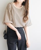 【ディスコート/Discoat】の【WEB限定】ボーダービッグ半袖Tシャツ ライトベージュ|ID: prp329100004671881 ipo3291000000033771658