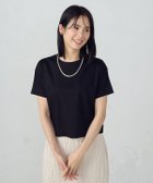 【コムサイズム/COMME CA ISM】のボックスシルエット クロップド丈 Tシャツ 人気、トレンドファッション・服の通販 founy(ファニー) ファッション Fashion レディースファッション Fashion for Women トップス・カットソー Cut & Sew Tops シャツ・ブラウス・オフィスカジュアル Elegant Blouses & Button-Ups ロングTシャツ・Tシャツ Longline T-Shirts & Tees クロップド Cropped, Short Length コンパクト Compact, Small Size シンプル Simple, Minimal ダブル Double, Double-Breasted バランス Balance, Style Balance ボックス Boxy, Box Shape ボトム Bottoms, Lower Wear おすすめ Recommended / Our Picks エレガント 上品 Elegant thumbnail ブラック|ID: prp329100004671964 ipo3291000000033771797