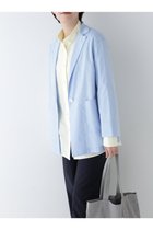 【ヒューマンウーマン/HUMAN WOMAN】のピンポイントオックステーラードシャツ ブルー|ID: prp329100004672032 ipo3291000000033772125