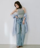 【アニュアンス/anuans】のWide leg denim 人気、トレンドファッション・服の通販 founy(ファニー) ファッション Fashion レディースファッション Fashion for Women おすすめ Recommended / Our Picks コンパクト Compact, Small Size ジャケット Jacket, Outerwear セットアップ Set-Up, Coordinated Outfit デニム Denim, Jeans Material リラックス Relax, Relaxed Fit ワイド Wide, Wide Fit thumbnail LIGHT BLUE|ID: prp329100004672037 ipo3291000000033772134