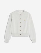 【メゾン キツネ/MAISON KITSUNE】のMaison Kitsune/BABY FOX MERINO REGULAR CARDIGAN 人気、トレンドファッション・服の通販 founy(ファニー) ファッション Fashion レディースファッション Fashion for Women トップス・カットソー Cut & Sew Tops カーディガン・羽織り Layered Style Cardigans 冬 Winter / This Winter カーディガン Cardigan, Knitwear パッチ Patch, Appliqué フィット Fit, Slim Fit レギュラー Regular, Standard Fit A/W・秋冬 Autumn/Winter 長袖 Long Sleeve, Full Sleeve thumbnail LIGHT GREY MELANGE|ID: prp329100004672100 ipo3291000000033772450