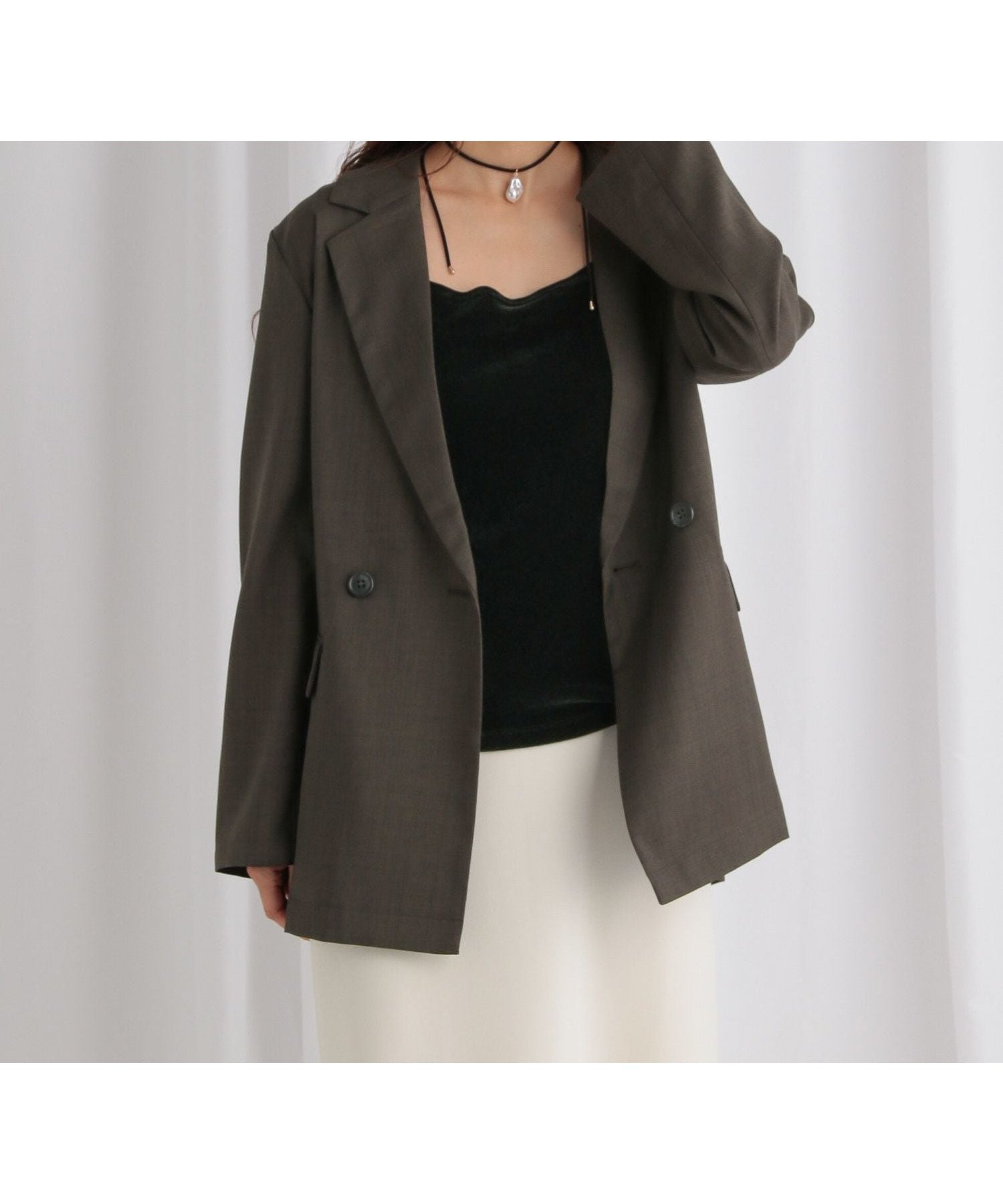 【ミスティ ウーマン/mysty woman】のライトダブルテーラードジャケット 人気、トレンドファッション・服の通販 founy(ファニー) 　ファッション　Fashion　レディースファッション　Fashion for Women　アウター　Coat / Outerwear Collection　レディースジャケット・軽アウター　Jackets　テーラードジャケット / 通勤・きれいめスタイル　Tailored Jackets & Blazers　おすすめ　Recommended / Our Picks　ジャケット　Jacket, Outerwear　ダウン　Down, Puffer　フレア　Flare, Flared　リラックス　Relax, Relaxed Fit　 other-1|ID: prp329100004672119 ipo3291000000033772511