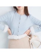 【セルフォード/CELFORD】の【限定カラーあり】シルクカシミア混ファートリムカーディガン 人気、トレンドファッション・服の通販 founy(ファニー) ファッション Fashion レディースファッション Fashion for Women トップス・カットソー Cut & Sew Tops カーディガン・羽織り Layered Style Cardigans カーディガン Cardigan, Knitwear シルク Silk, 100% Silk シンプル Simple, Minimal フロント Front, Front Design メタル Metal, Metal Parts エレガント 上品 Elegant thumbnail SAX[083]|ID: prp329100004672126 ipo3291000000033772560